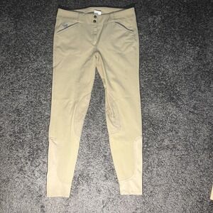 Piper By Smartpak Womens Tan Breech Riding Equestrian Pants, Size 32L